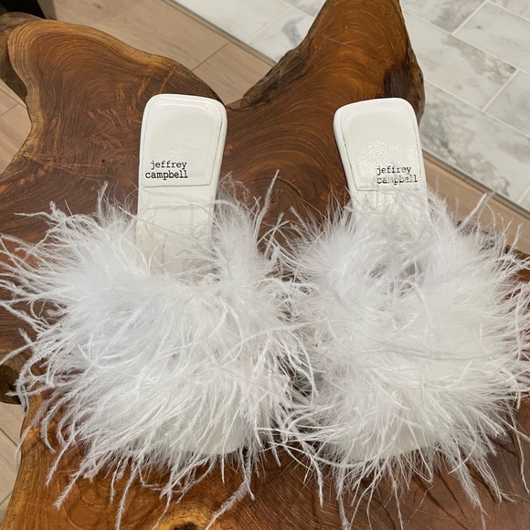 Shoes - Jeffrey Campbell feather heels Chauffeur